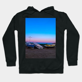 Summer Sunset Boats Sailing Beach Italy Hoodie